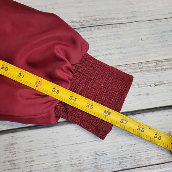 Vintage Gem Sportswear Northeastern Jets 1/4 Zip Jacket Mens XL Maroon Red USA - Picture 9 of 9